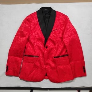 Mage Male Red Tuxedo Coat Size Small 100% Polyester B-XZ1P-BDZ021